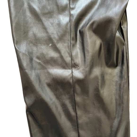 H by Halston Vegan / Faux Leather Black Pants, Size Small - Picture 6 of 6
